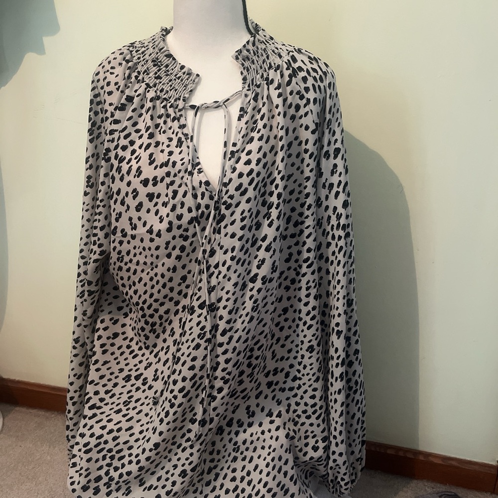 Boho animal print blouse
